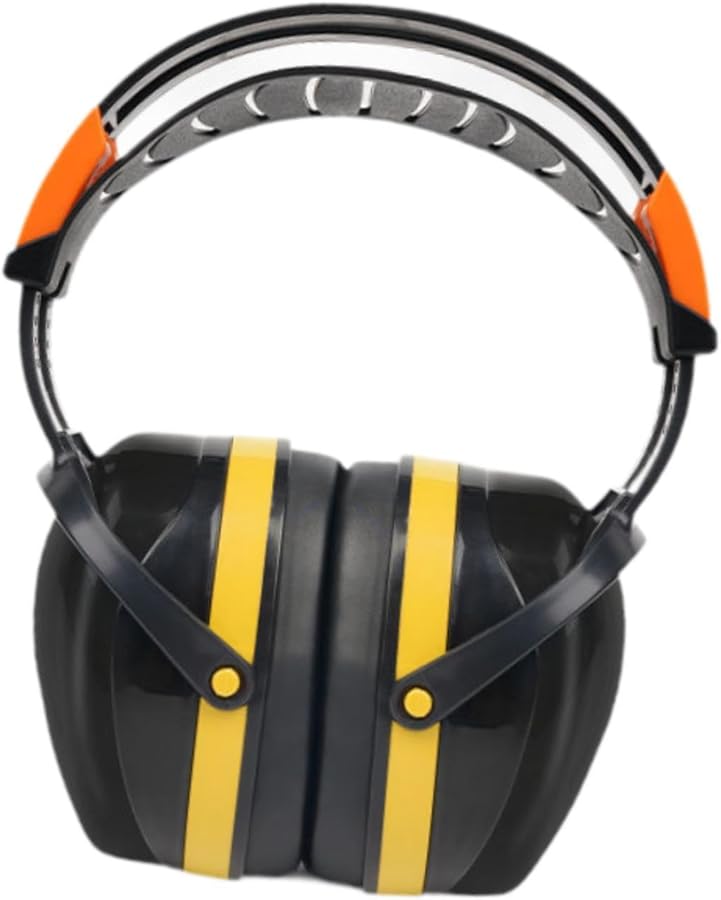 Yellow Noise Canceling Ear Muffs for Work Office Woodwork Home Hearing Protection - Image 1